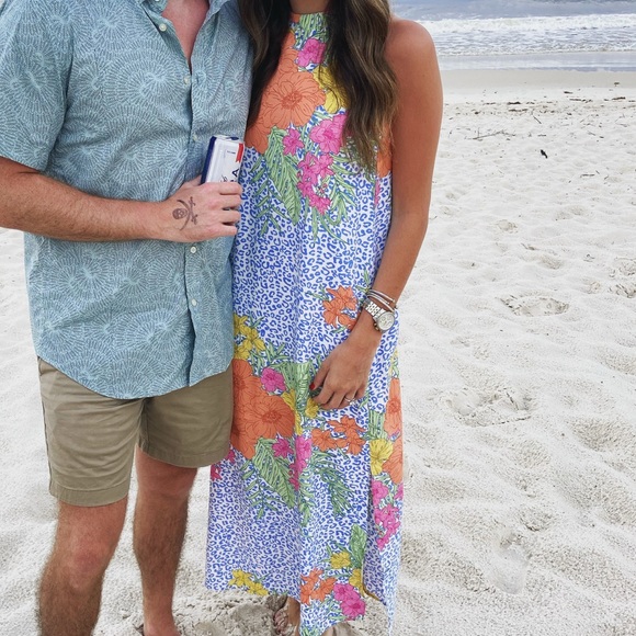 Floral multi color maxi dress so cute! XS - Picture 4 of 4